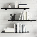 Bücherregal-Bretter 8 Stk. Hochglanz-Schwarz 80x30x1,5 cm
