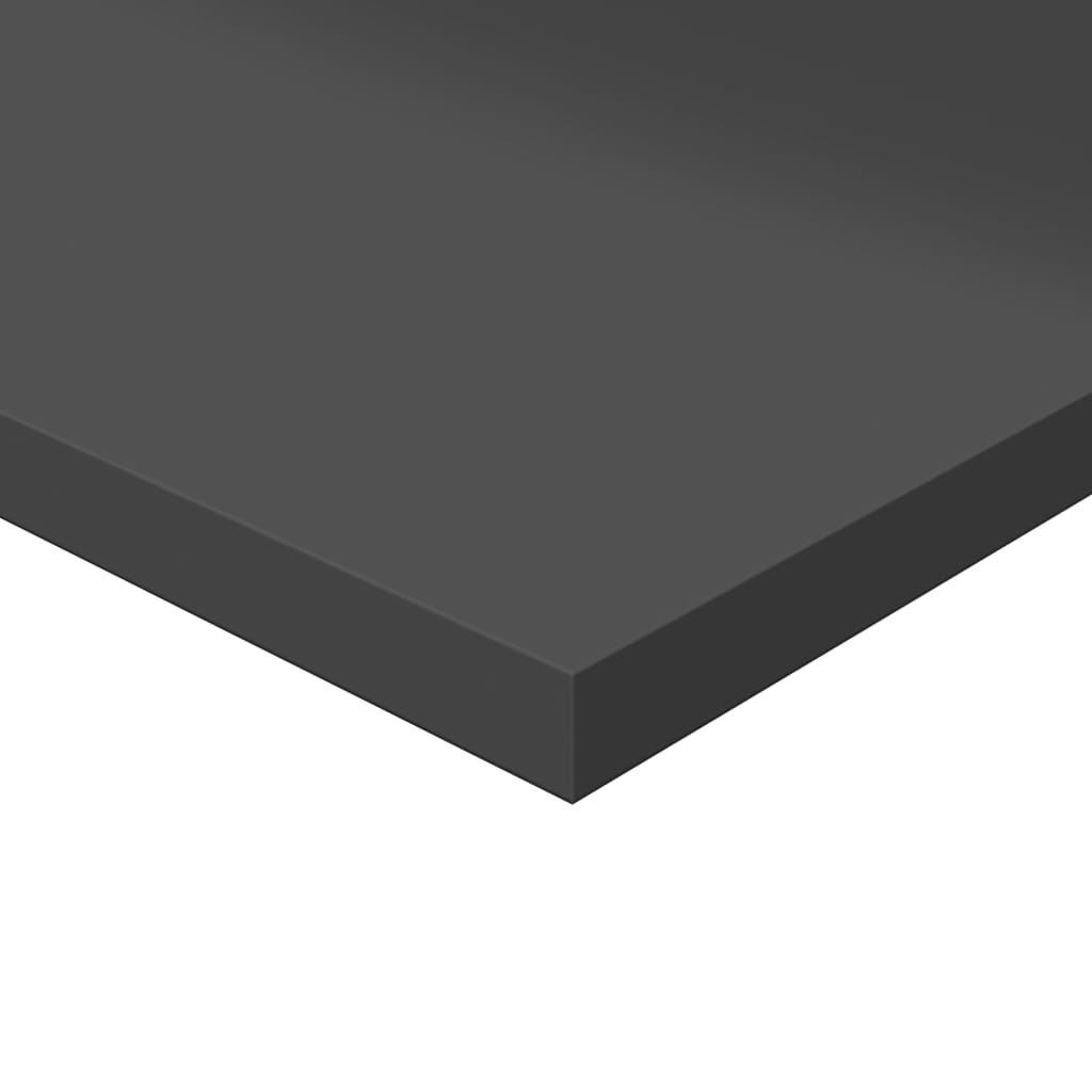 Bücherregal-Bretter 4 Stk. Hochglanz-Grau 80x30x1,5 cm