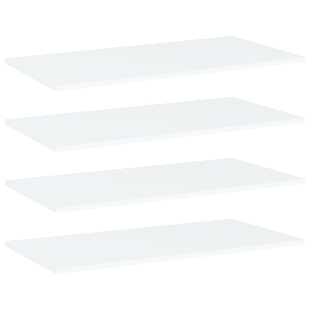 Bücherregal-Bretter 4 Stk. Weiß 80x40x1,5 cm Holzwerkstoff