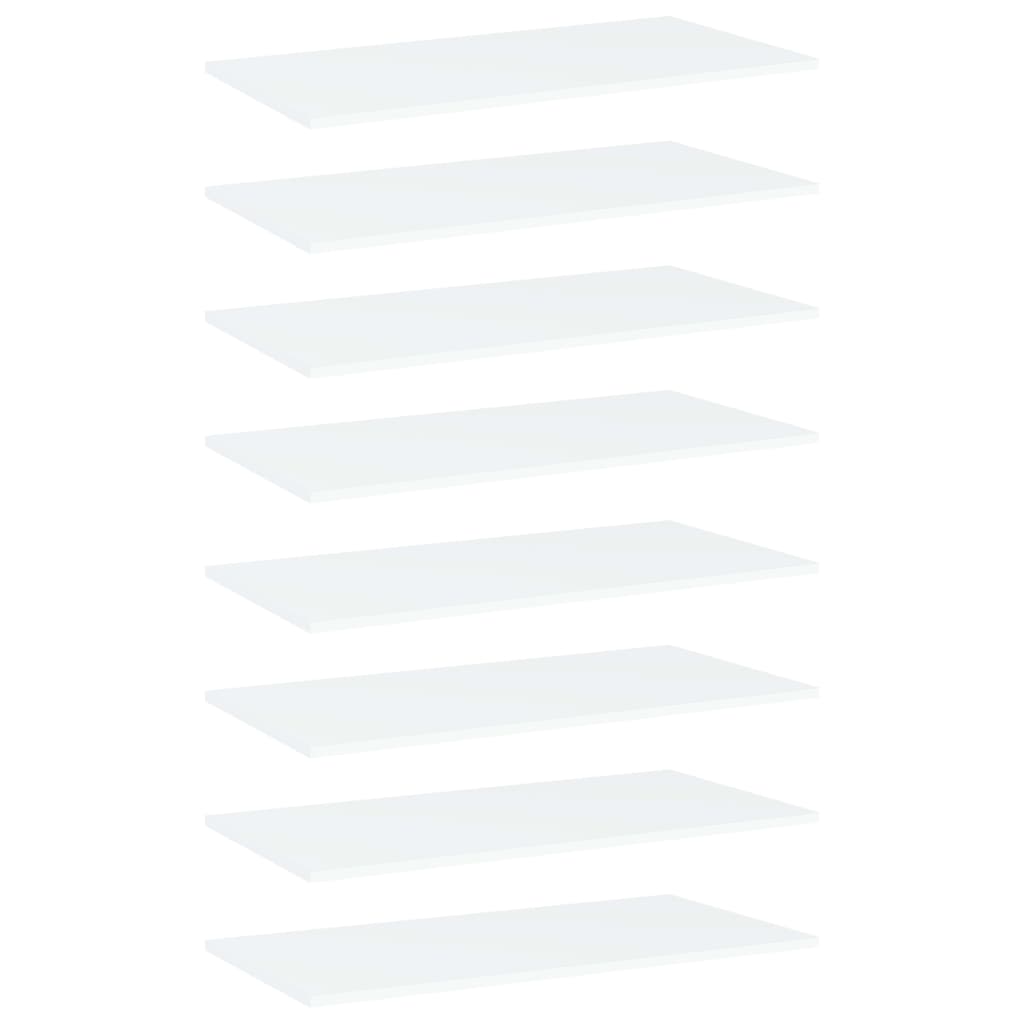 Bücherregal-Bretter 8 Stk. Weiß 80x40x1,5 cm Holzwerkstoff