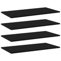 Bücherregal-Bretter 4 Stk. Schwarz 80x40x1,5 cm Holzwerkstoff