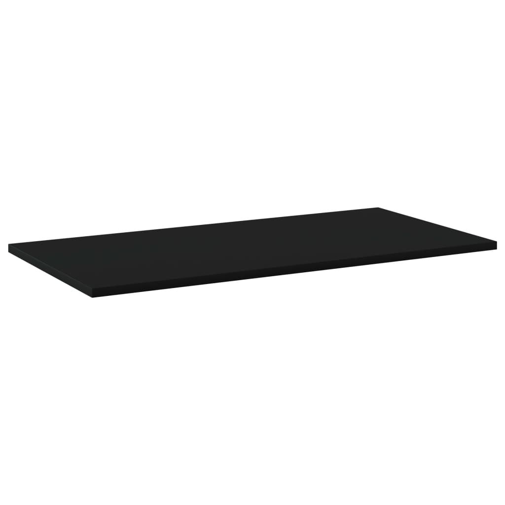Bücherregal-Bretter 4 Stk. Schwarz 80x40x1,5 cm Holzwerkstoff