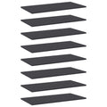 Bücherregal-Bretter 8 Stk. Grau 80x40x1,5 cm Holzwerkstoff