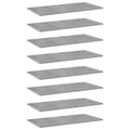Bücherregal-Bretter 8 Stk. Betongrau 80x40x1,5 cm Holzwerkstoff