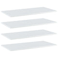 Bücherregal-Bretter 4 Stk. Hochglanz-Weiß 80x40x1,5 cm