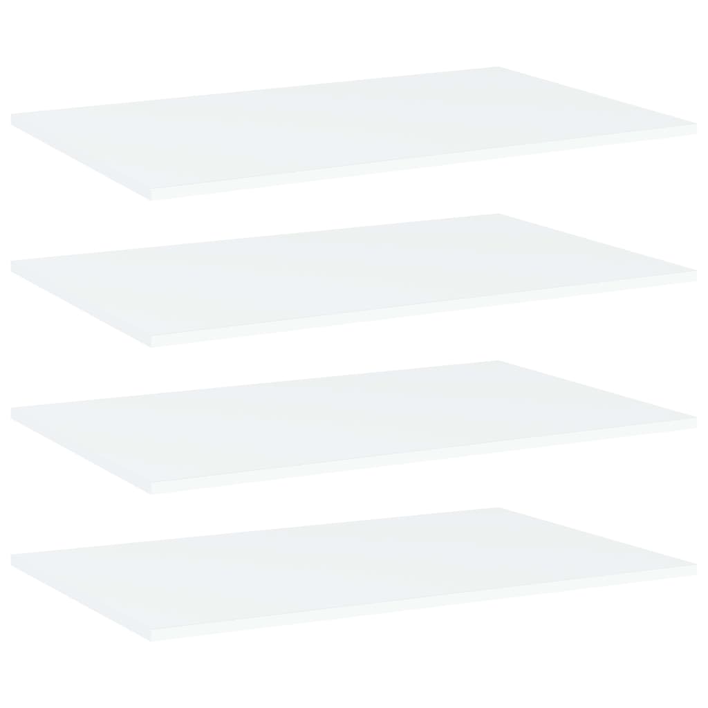 Bücherregal-Bretter 4 Stk. Weiß 80x50x1,5 cm Holzwerkstoff