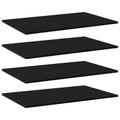 Bücherregal-Bretter 4 Stk. Schwarz 80x50x1,5 cm Holzwerkstoff