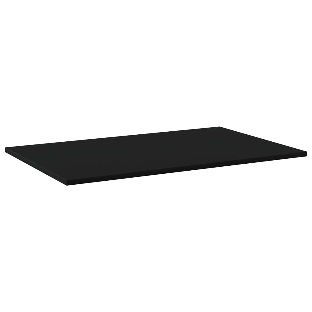 Bücherregal-Bretter 4 Stk. Schwarz 80x50x1,5 cm Holzwerkstoff
