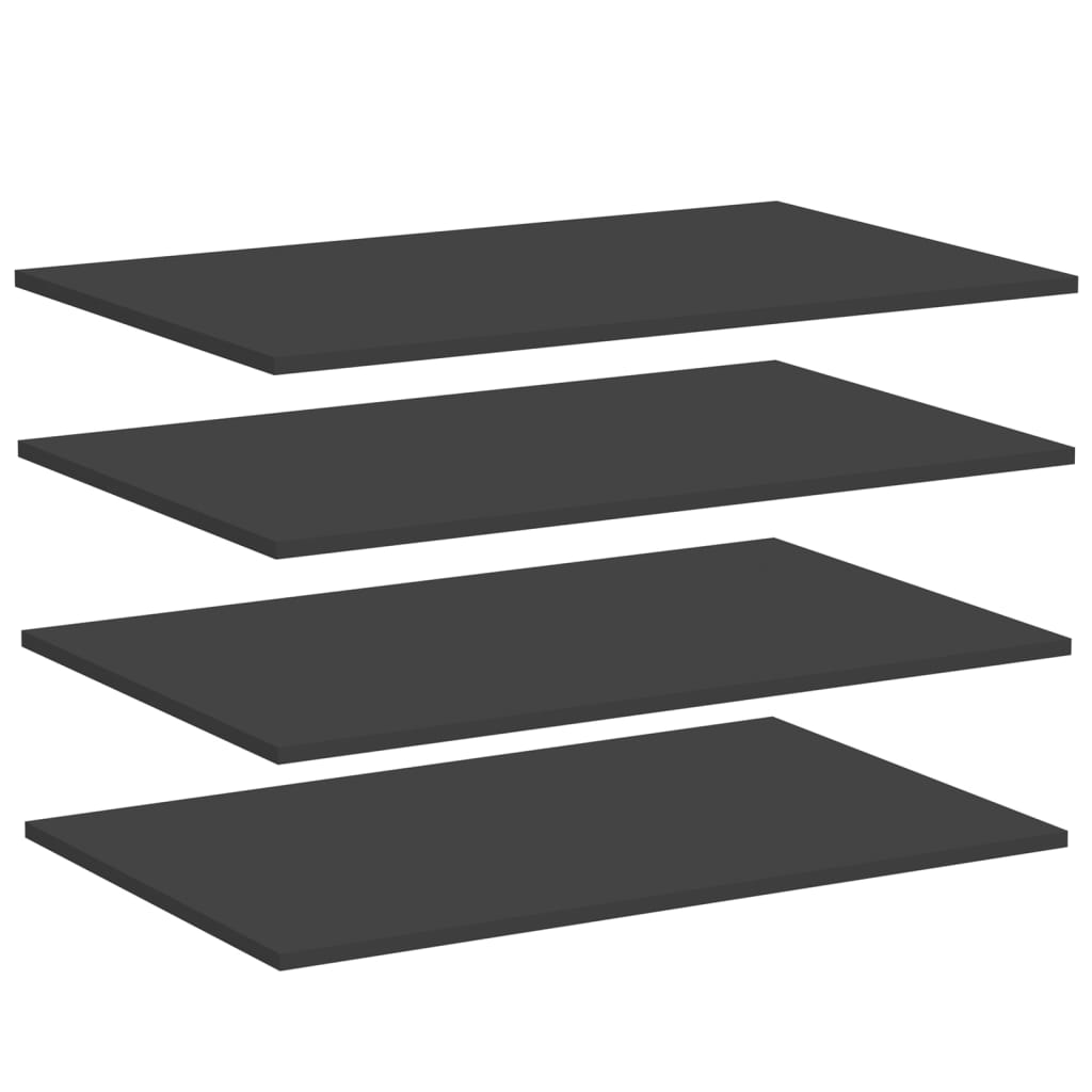 Bücherregal-Bretter 4 Stk. Grau 80x50x1,5 cm Holzwerkstoff
