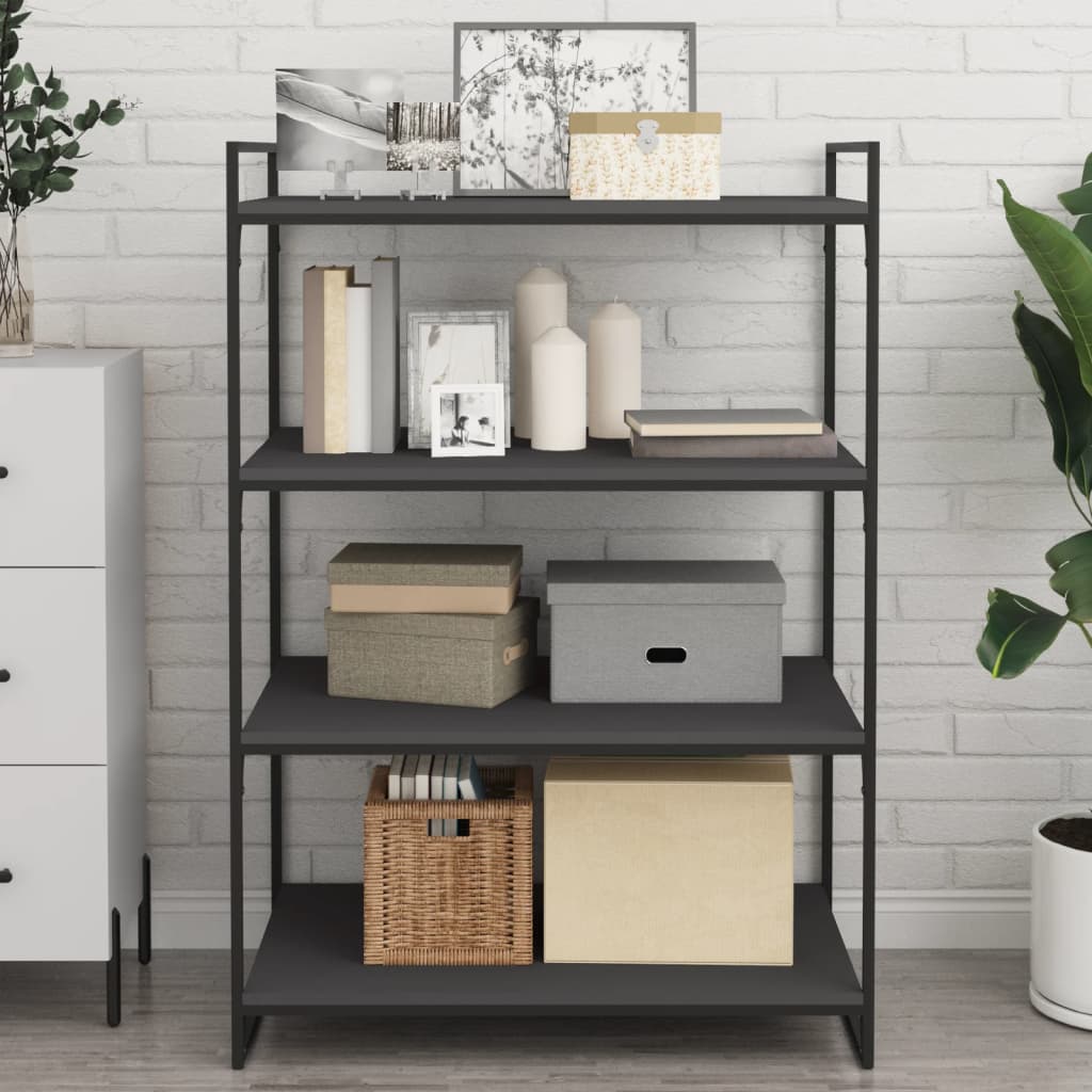 Bücherregal-Bretter 4 Stk. Grau 80x50x1,5 cm Holzwerkstoff