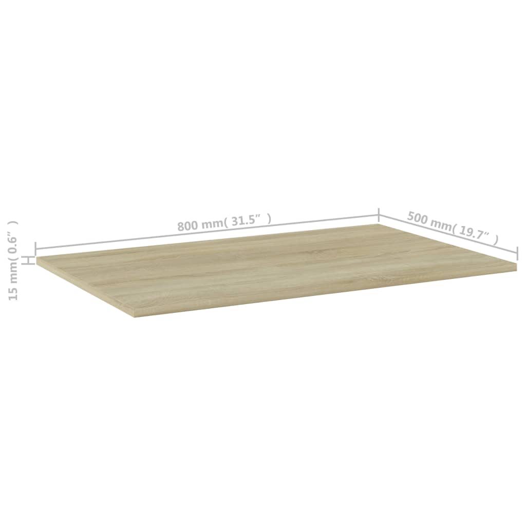 Bücherregal-Bretter 8 Stk. Sonoma-Eiche 80x50x1,5 cm