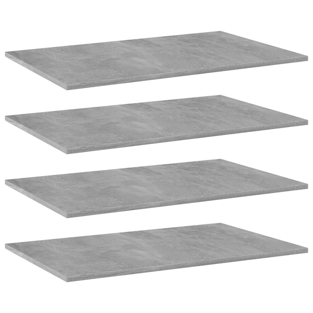 Bücherregal-Bretter 4 Stk. Betongrau 80x50x1,5 cm Holzwerkstoff