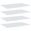 Bücherregal-Bretter 4 Stk. Hochglanz-Weiß 80x50x1,5 cm