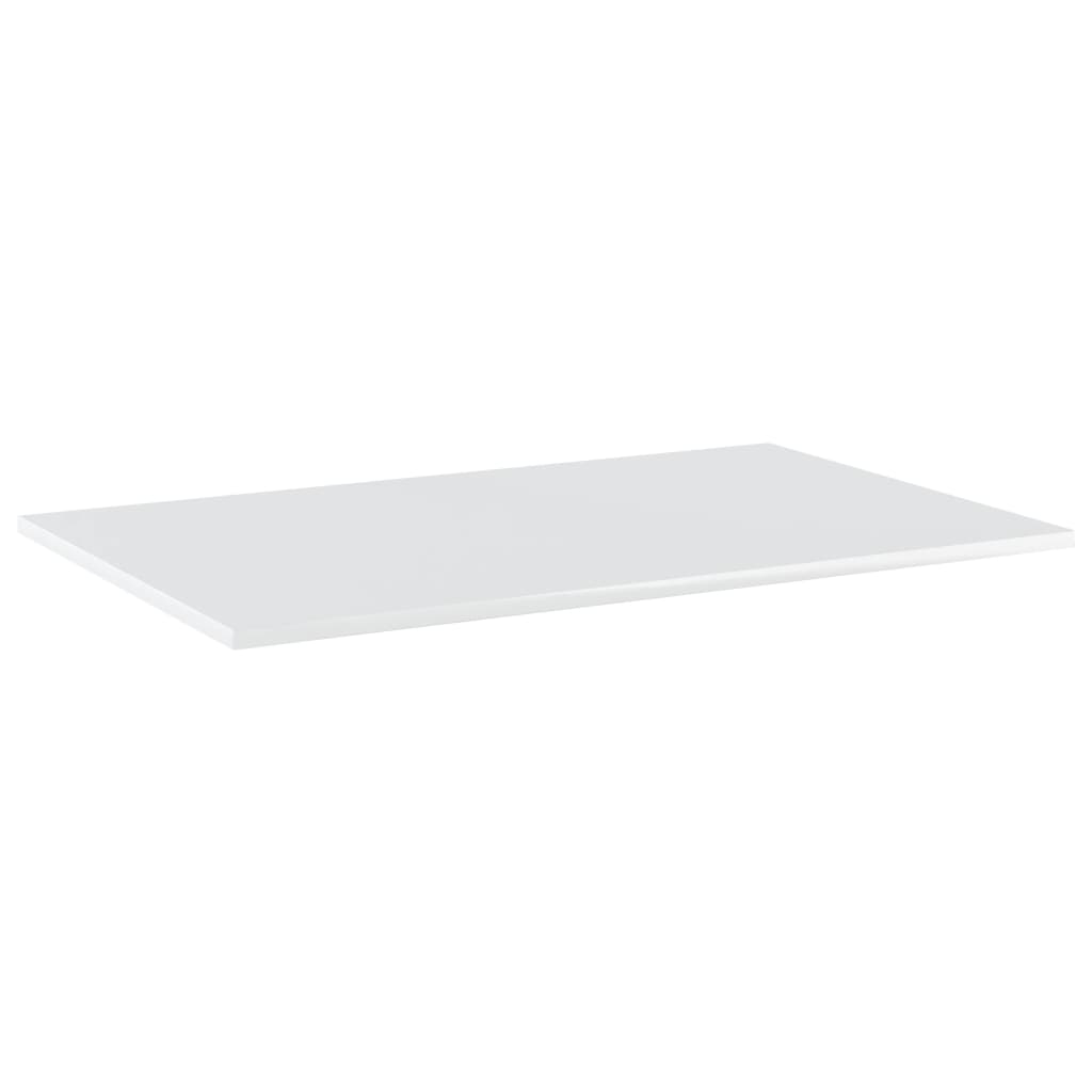 Bücherregal-Bretter 4 Stk. Hochglanz-Weiß 80x50x1,5 cm