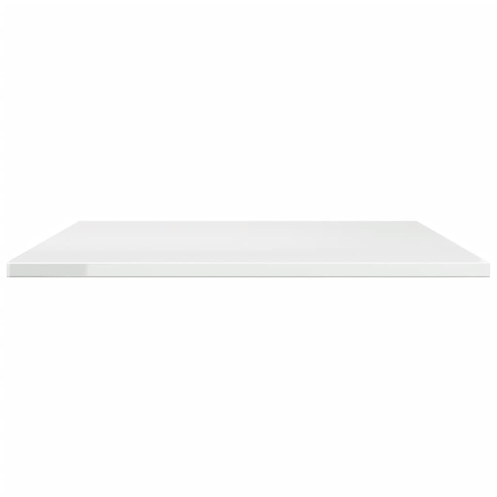 Bücherregal-Bretter 8 Stk. Hochglanz-Weiß 80x50x1,5 cm