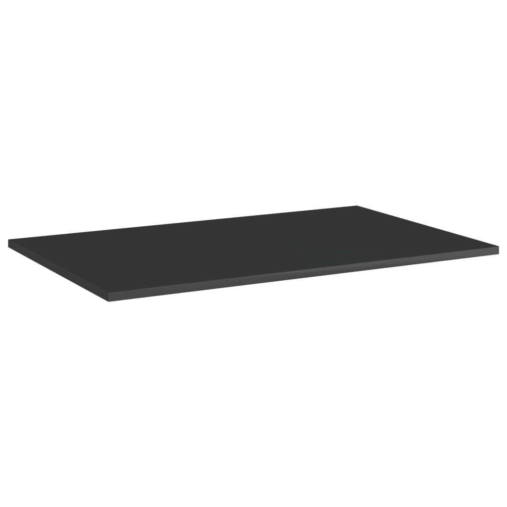 Bücherregal-Bretter 8 Stk. Hochglanz-Schwarz 80x50x1,5 cm