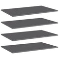 Bücherregal-Bretter 4 Stk. Hochglanz-Grau 80x50x1,5 cm