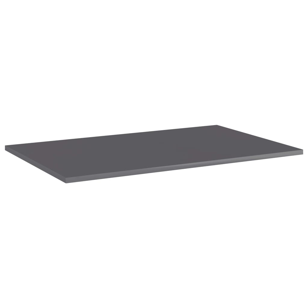 Bücherregal-Bretter 4 Stk. Hochglanz-Grau 80x50x1,5 cm
