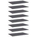 Bücherregal-Bretter 8 Stk. Hochglanz-Grau 80x50x1,5 cm