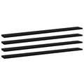 Bücherregal-Bretter 4 Stk. Schwarz 100x10x1,5 cm Holzwerkstoff