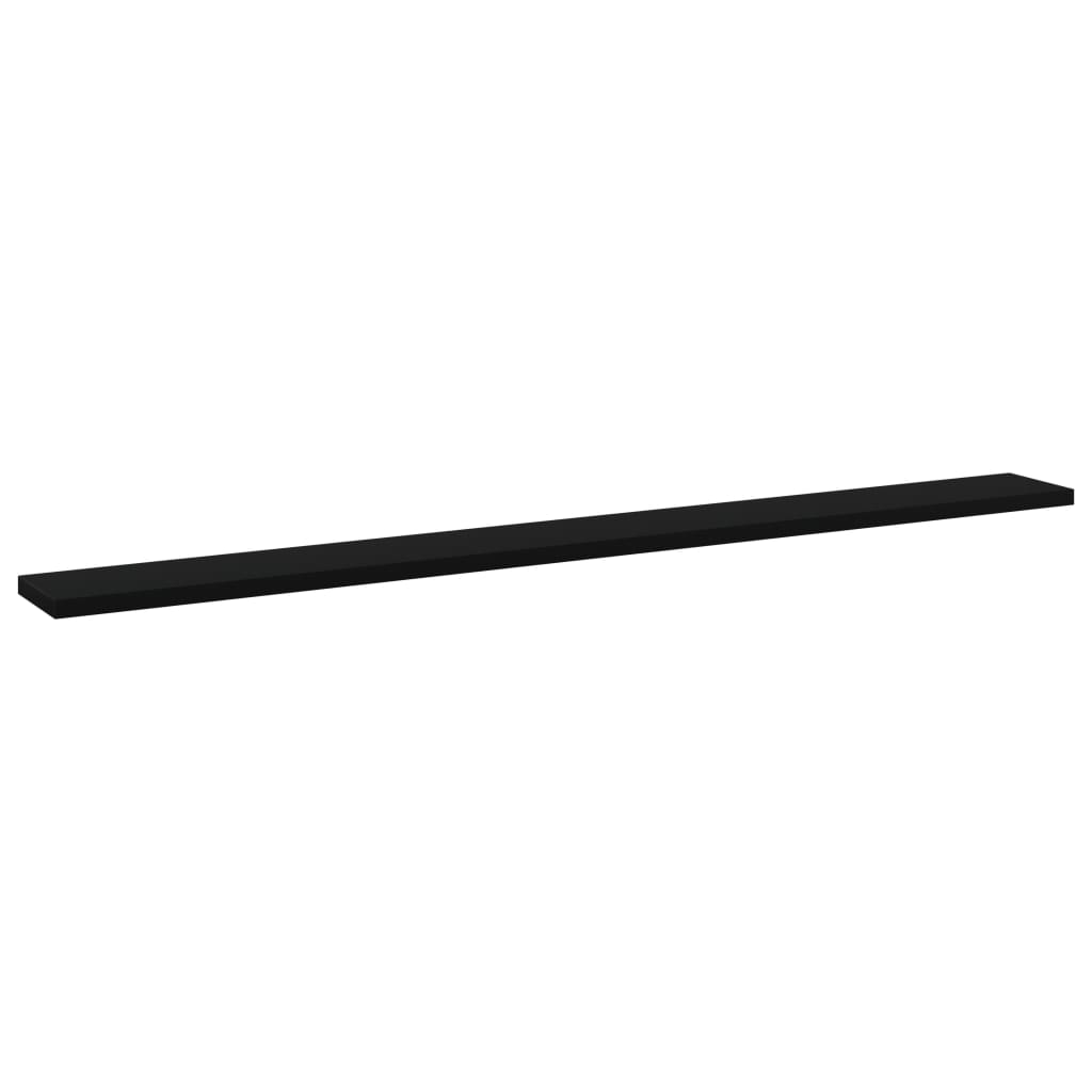 Bücherregal-Bretter 4 Stk. Schwarz 100x10x1,5 cm Holzwerkstoff
