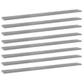 Bücherregal-Bretter 8 Stk. Betongrau 100x10x1,5cm Holzwerkstoff