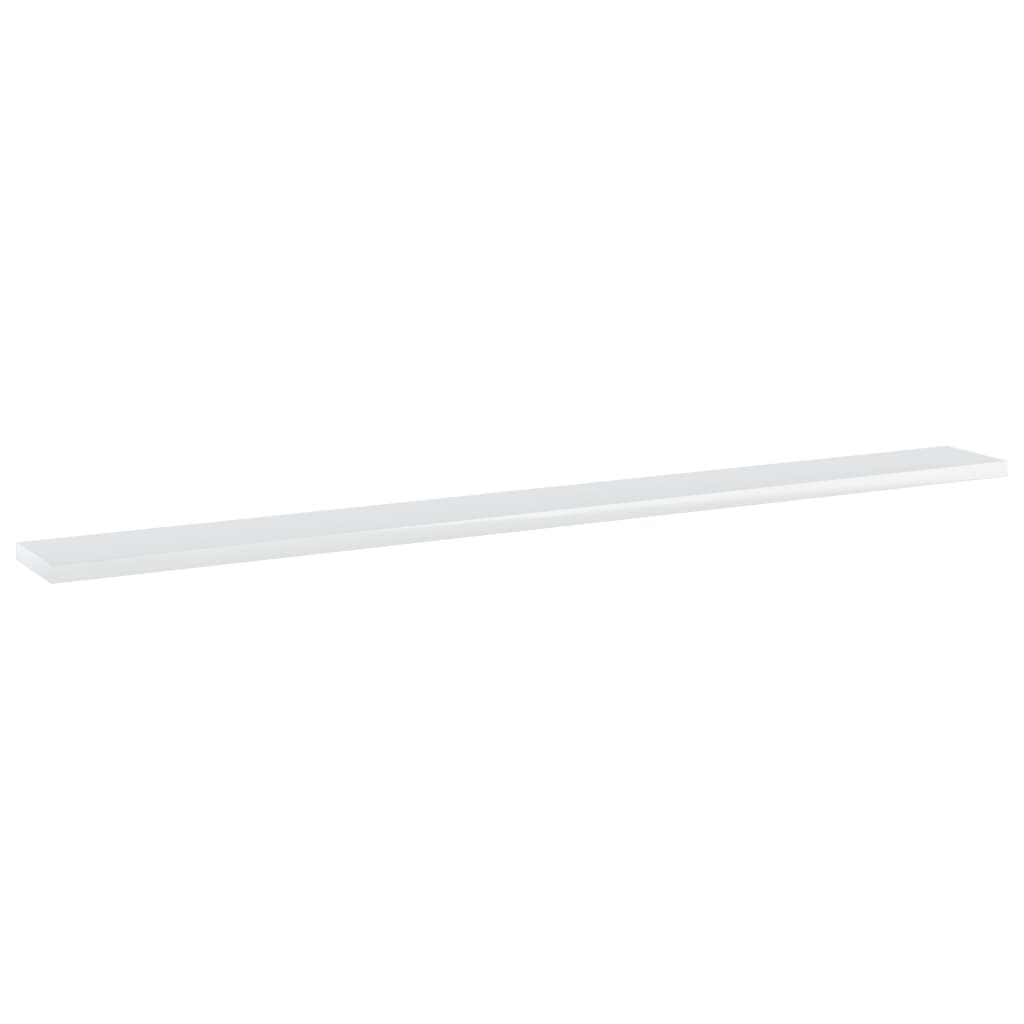 Bücherregal-Bretter 4 Stk. Hochglanz-Weiß 100x10x1,5 cm
