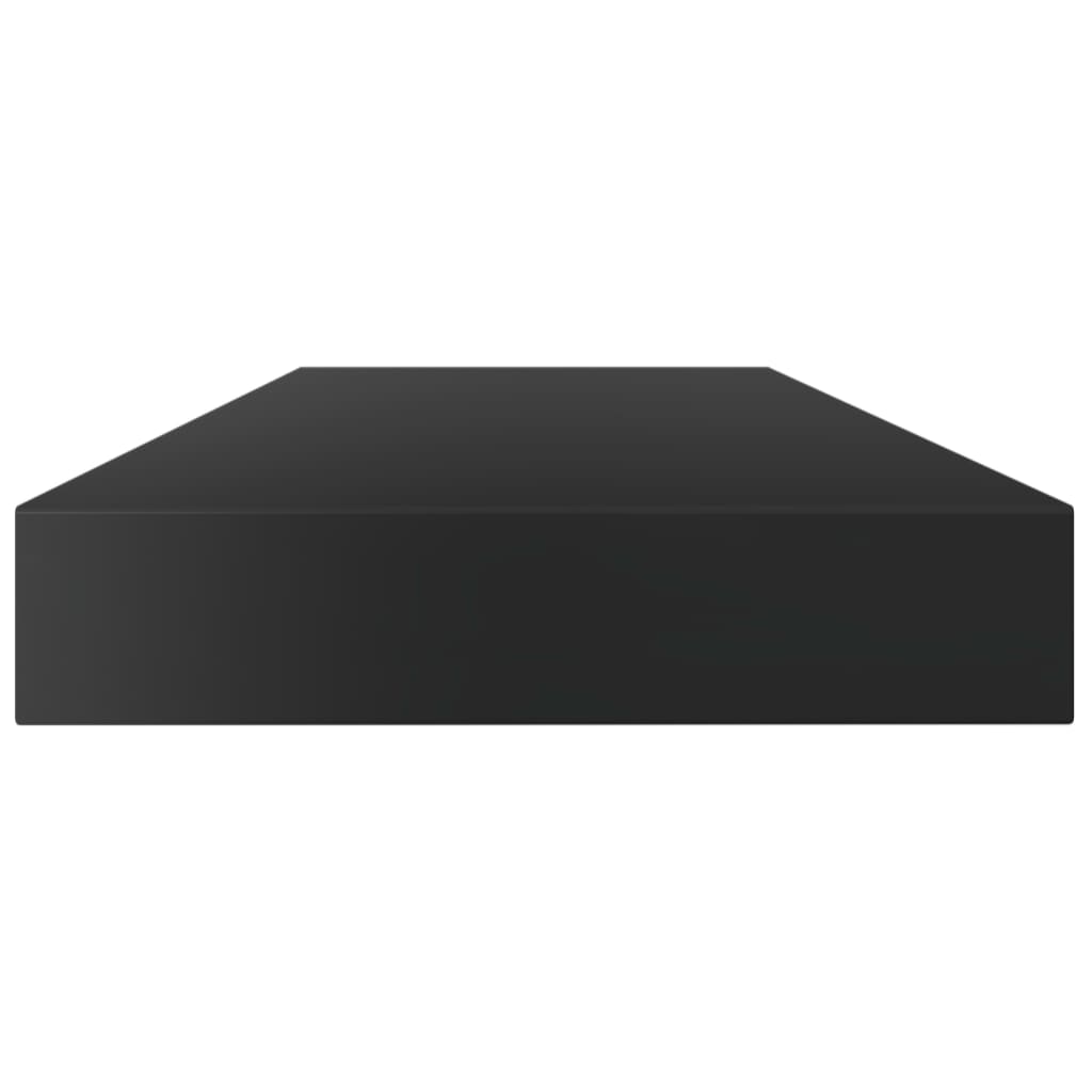Bücherregal-Bretter 4 Stk. Hochglanz-Schwarz 100x10x1,5 cm