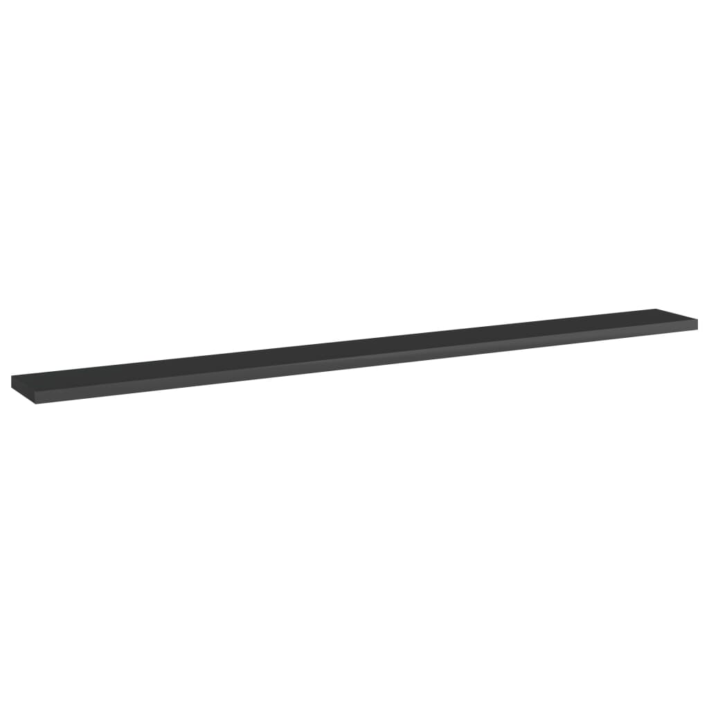 Bücherregal-Bretter 8 Stk. Hochglanz-Schwarz 100x10x1,5 cm