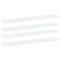 Bücherregal-Bretter 4 Stk. Weiß 100x20x1,5 cm Holzwerkstoff