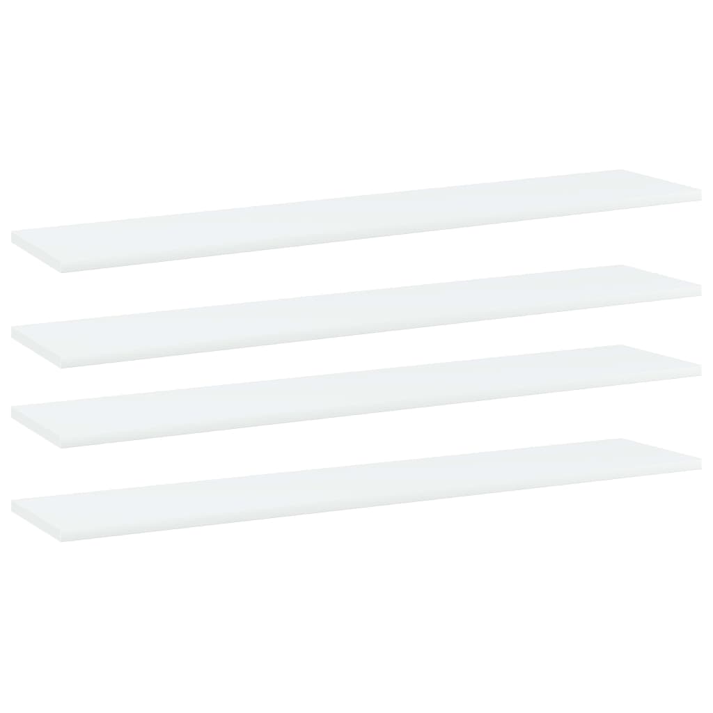 Bücherregal-Bretter 4 Stk. Weiß 100x20x1,5 cm Holzwerkstoff