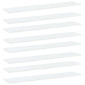 Bücherregal-Bretter 8 Stk. Weiß 100x20x1,5 cm Holzwerkstoff