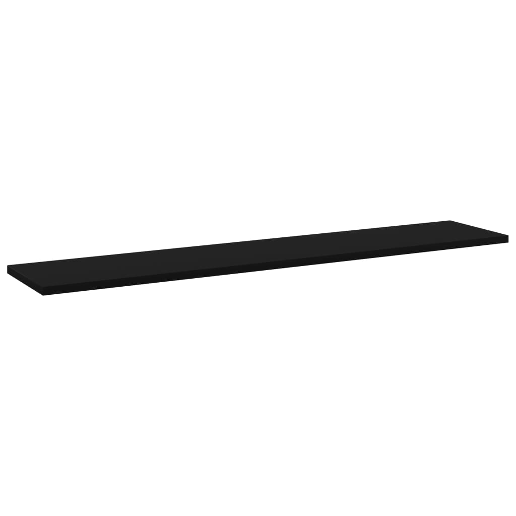 Bücherregal-Bretter 4 Stk. Schwarz 100x20x1,5 cm Holzwerkstoff