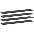 Bücherregal-Bretter 4 Stk. Grau 100x20x1,5 cm Holzwerkstoff