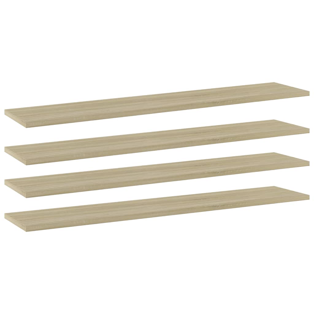 Bücherregal-Bretter 4 Stk. Sonoma-Eiche 100x20x1,5 cm