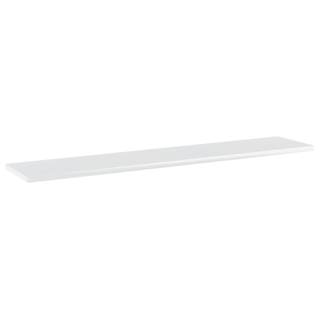 Bücherregal-Bretter 4 Stk. Hochglanz-Weiß 100x20x1,5 cm