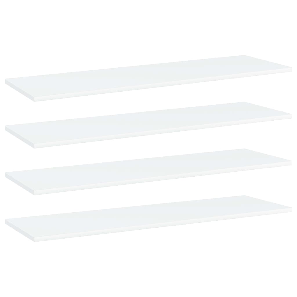 Bücherregal-Bretter 4 Stk. Weiß 100x30x1,5 cm Holzwerkstoff