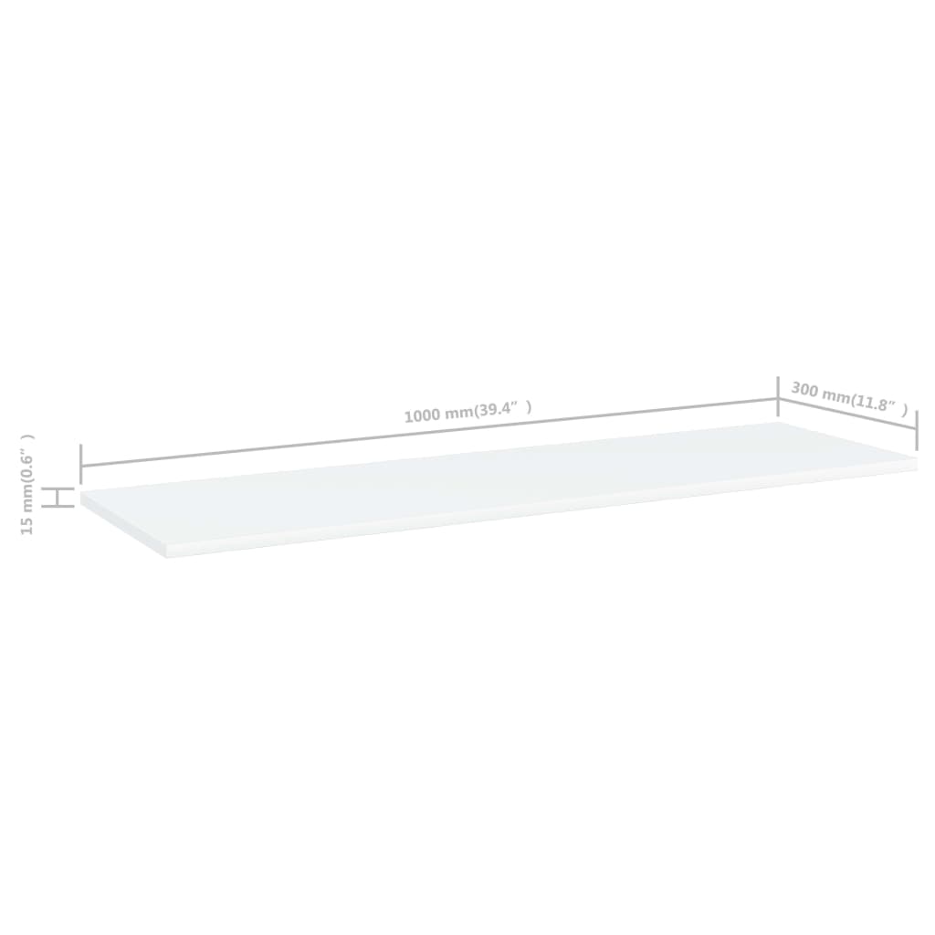 Bücherregal-Bretter 4 Stk. Weiß 100x30x1,5 cm Holzwerkstoff