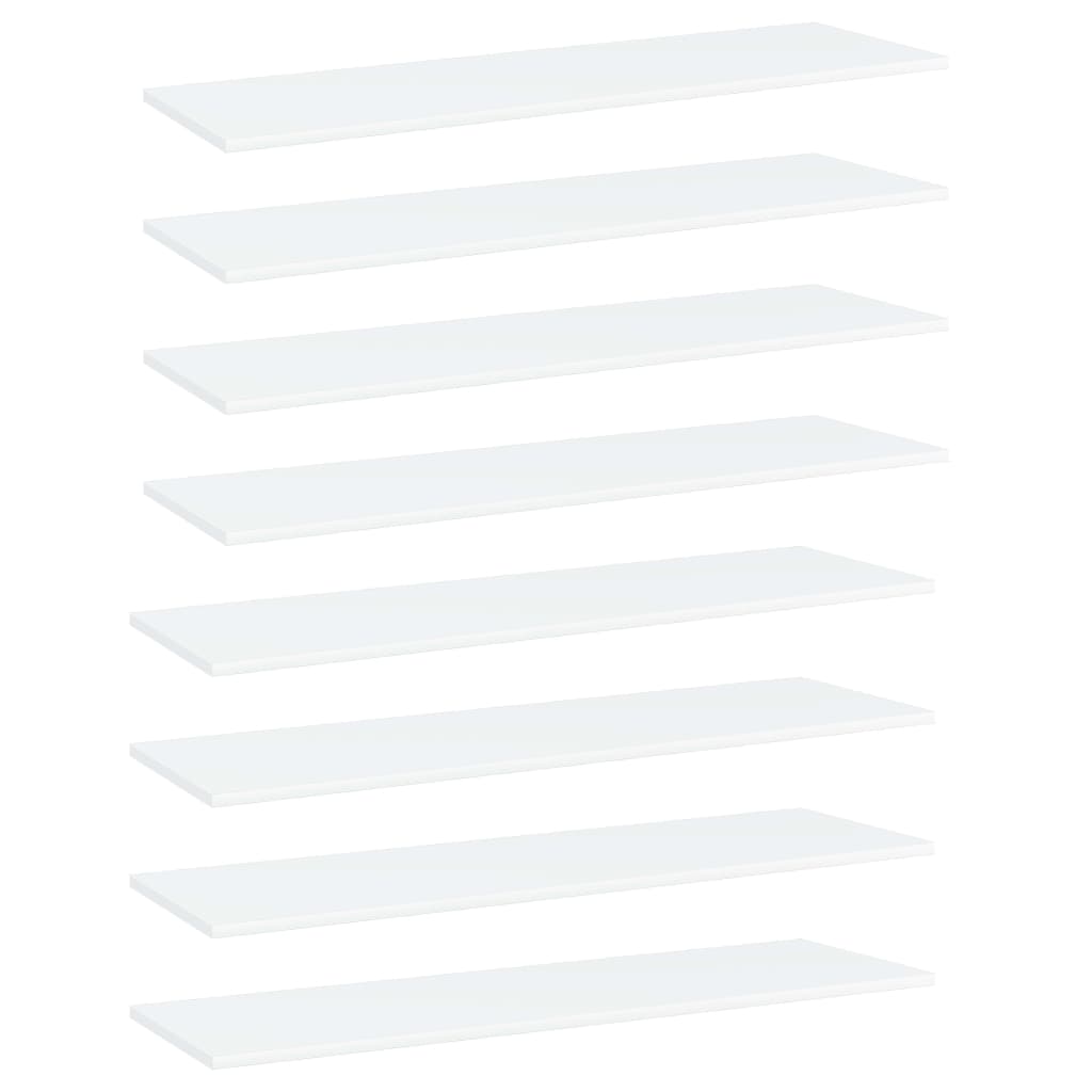 Bücherregal-Bretter 8 Stk. Weiß 100x30x1,5 cm Holzwerkstoff