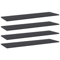 Bücherregal-Bretter 4 Stk. Grau 100x30x1,5 cm Holzwerkstoff