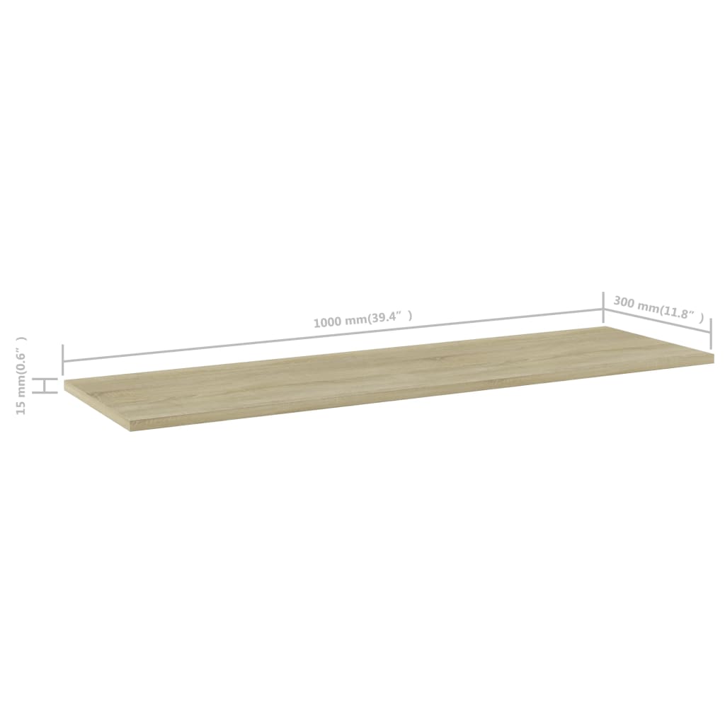Bücherregal-Bretter 8 Stk. Sonoma-Eiche 100x30x1,5 cm