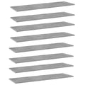 Bücherregal-Bretter 8 Stk. Betongrau 100x30x1,5cm Holzwerkstoff