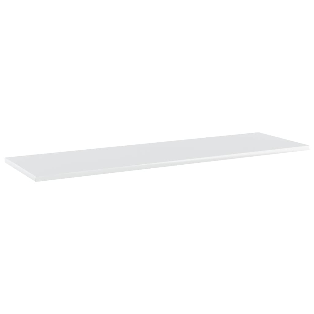 Bücherregal-Bretter 8 Stk. Hochglanz-Weiß 100x30x1,5 cm