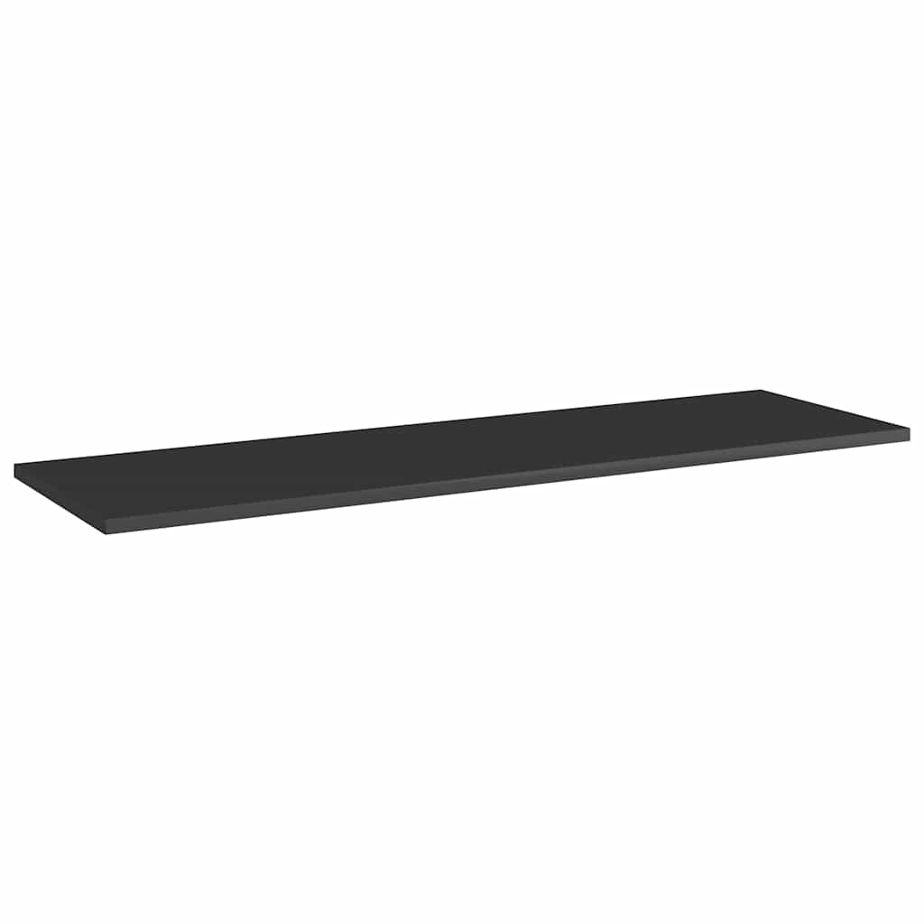 Bücherregal-Bretter 4 Stk. Hochglanz-Schwarz 100x30x1,5 cm