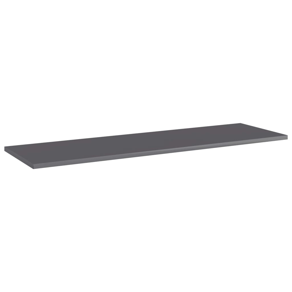Bücherregal-Bretter 4 Stk. Hochglanz-Grau 100x30x1,5 cm