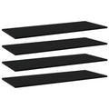 Bücherregal-Bretter 4 Stk. Schwarz 100x40x1,5 cm Holzwerkstoff