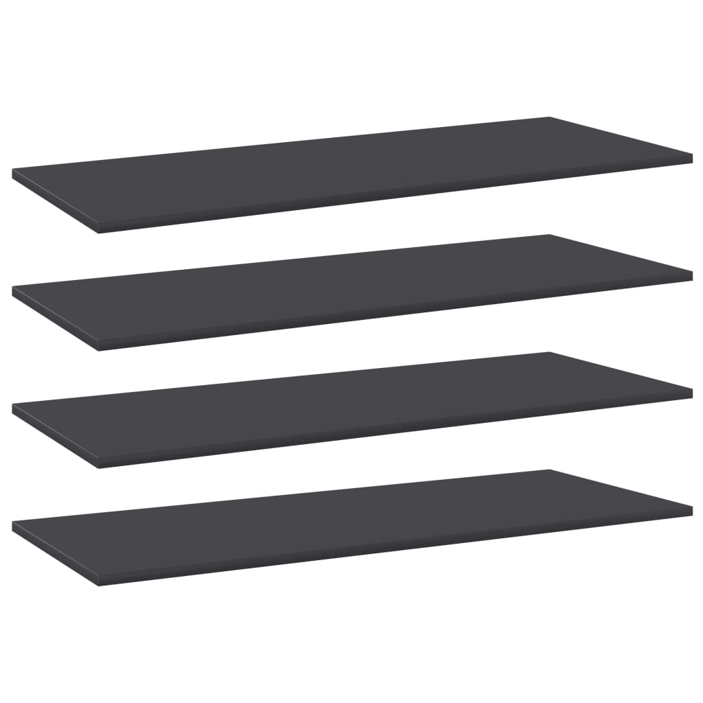 Bücherregal-Bretter 4 Stk. Grau 100x40x1,5 cm Holzwerkstoff