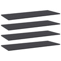 Bücherregal-Bretter 4 Stk. Grau 100x40x1,5 cm Holzwerkstoff