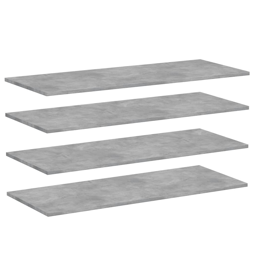 Bücherregal-Bretter 4 Stk. Betongrau 100x40x1,5cm Holzwerkstoff