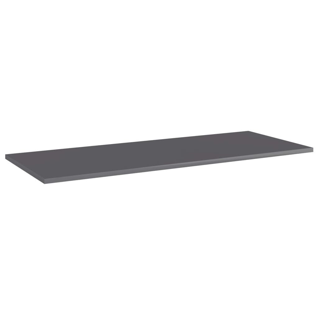 Bücherregal-Bretter 4 Stk. Hochglanz-Grau 100x40x1,5 cm